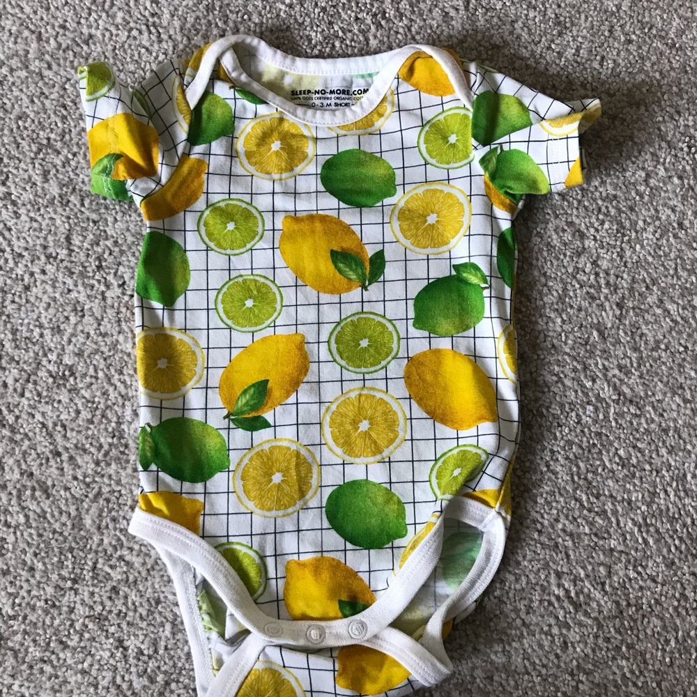 Organic Cotton Short Sleeve Onesie 0-3m short
